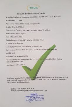  
                   ORGANİK TARIM ÜRÜN SERTİFİKASI